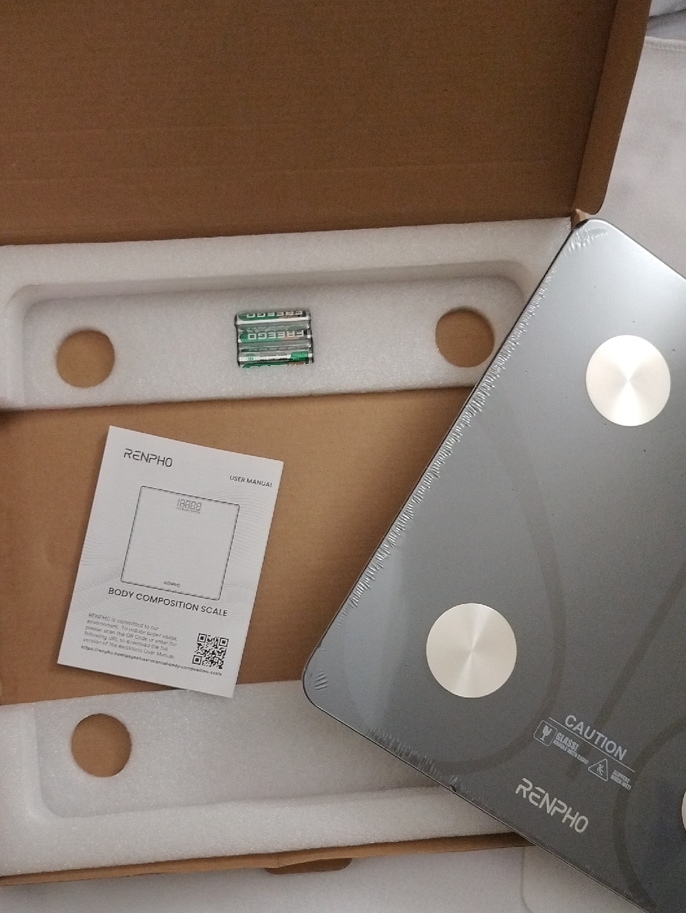 RENPHO Glass Body Composition Scale Elis 1, Track Metrics Thru App, Black NEW - Picture 8 of 16